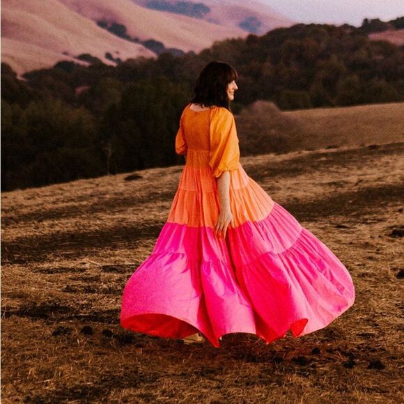 Staud x Revolve Meadow Maxi Tiered Dress, NWT, Size M - Picture 15 of 16